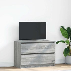 szürke sonoma színű szerelt fa TV-szekrény 80x35x54 cm