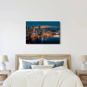 Éjszakai város képe (90x60 cm)