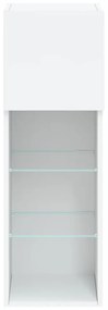 fehér TV-szekrény LED-lámpákkal 30,5x30x90 cm