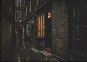 Kép - Londoni utca (üvegen) (70x50 cm)