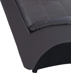 Szürke műbőr dívány párnával