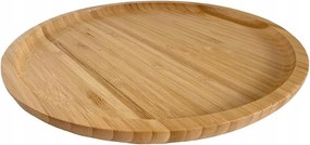Kerek tálca, bambusz tálaló és dekorációs tálca 35 cm