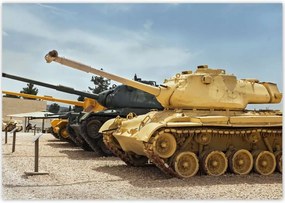 Poszterek 100x70 Antik páncélozott tankok