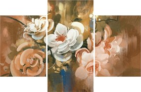Kép - Festett csokor virág (90x60 cm)