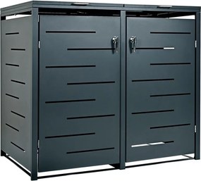 STILISTA Szekrény 2 kukához 132 x 80 x 116 cm antracit