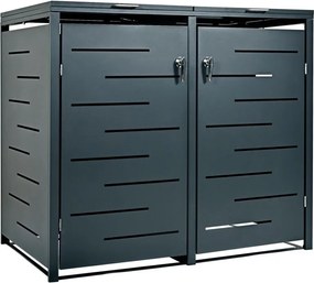 STILISTA Szekrény 2 szemeteshez 132 x 80 x 116 cm antracit