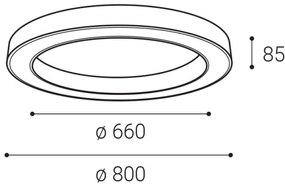 LED2 - LED Dimmelhető mennyezeti lámpa SATURN LED/60W/230V 3000K/4000K fehér