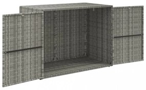 szürke polyrattan kerti tárolószekrény 100 x 55,5 x 80 cm