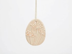 Függő porcelán tojás FLORIS - több színben Termék színe: Narancssárga