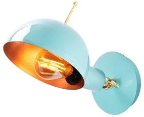 Világoskék-bronzszínű fali lámpa ø 15 cm Sivani – Opviq lights