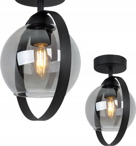 Mennyezeti Lámpa Fali Lámpa Plafon Szimpla Üveg Gyűrű Grafit Gyűrű