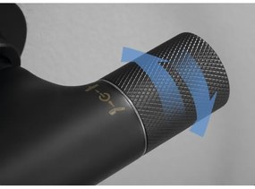 Sapho - SOLARIS matt fekete zuhanyszett csapteleppel