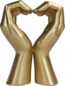 Elegáns Szív Figura Tenyér Arany Dekoráció Glamour Ajándék Szerelem