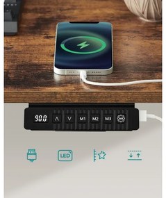 Magasságban állítható íróasztal SOLEA-X barna/fekete