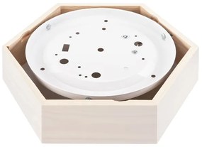 Mennyezeti lámpa HEX 1xE27/60W/230V á. 32 cm fenyő fehér