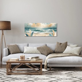 Kép – Festett strand lágy színekben (120x50 cm)