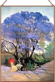 Richard Godfrey Rivers - Under the Jacaranda üvegkép, falikép