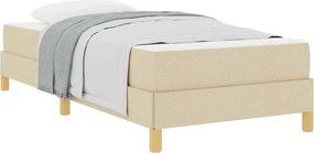 vidaXL Boxrugós ágy matracmal Krém 80 x 200 cm szövet