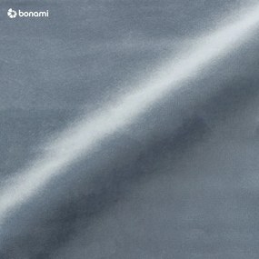 Világoskék kárpitozott ágyneműtartós franciaágy ágyráccsal 160x200 cm Hauke – Makamii