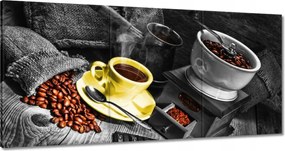 Vászonkép 120x60 Sárga kávéscsésze