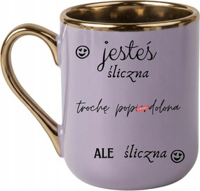 Elegáns bögre Aranyos vagy egy kicsit mellszobor tökéletes ajándék 330 Lila