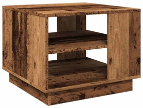 Antik fa színű szerelt fa dohányzóasztal 55 x 55 x 42 cm