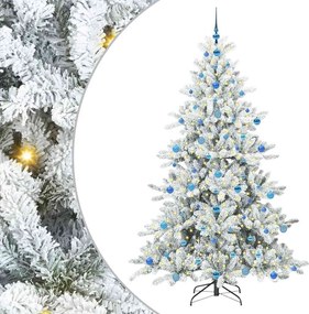 vidaXL Műanyag Hajtogatós Karácsonyfa Fehér 210 cm PVC és Acél