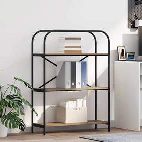 Könyvespolc kézműves tölgy 80 x 30 x 109 cm Faanyag