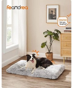 Kisállat fekhely, párnázott, mosható kutyafekhely, világosszürke | FEANDREA