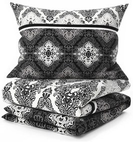 NISCHA szürke pamut ágyneműhuzat