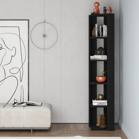Nati könyvespolc, fekete fa, 31,8 cm