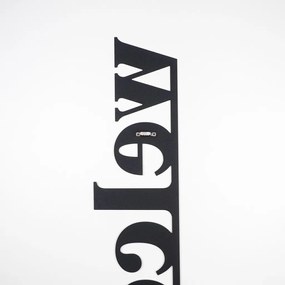 Fém fali dekoráció, welcome, 18x98 cm