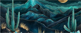 Kép - Türkiz éjszaka (120x50 cm)