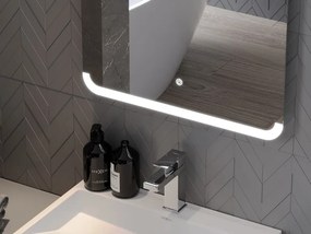 Mexen Nida LED megvilágítású fürdőszobai tükör, 120 x 80 cm, 6000K, páramentes - 9806-120-080-611-00