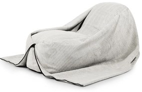 Krémszínű kordbársony gyerek babzsákfotel Cocoon 120 – SLOWDOWN