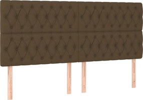 sötétbarna szövet fejtámla 180x7x118/128 cm