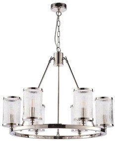 Endon 74128 - Csillár láncon EASTON 6xE14/6W/230V fényezett króm