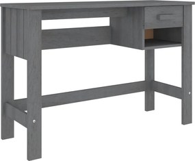 vidaXL HAMAR sötétszürke tömör fenyőfa íróasztal 110 x 40 x 75 cm