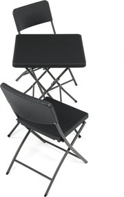 Kerti bútor szett 1+2, műanyag, szürke, AZS-L2161 GREY