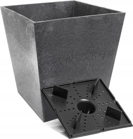 Virágtartó kaspó betéttel 33 cm kültéri fagyálló terasz erkély kert