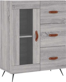 vidaXL szürke sonoma színű szerelt fa tálalószekrény 69,5 x 34 x 90 cm