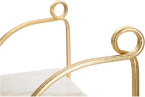 Fehér-aranyszínű márvány fali polc 40 cm Marble – Mauro Ferretti