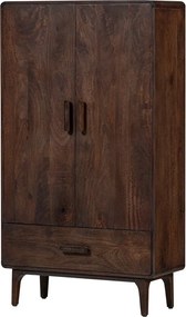 Sötét natúr színű mangófa szekrény 85x150x35 cm Liya – WOOOD