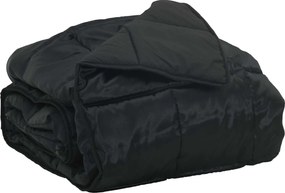 vidaXL Nyári Takarmány Fekete 200 x 135 cm Satin és Mikroszálas