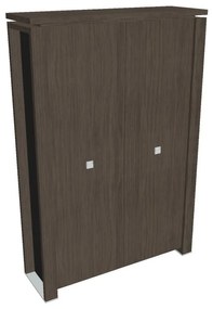 Verno+ S magas szekrĂ©ny 140 x 46 x 210 cm, antracit tölgy / fekete