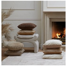 Krémszínű buklé puff Nafya – Light &amp; Living