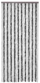 szürke és fehér zsenília rovarfüggöny 100 x 220 cm
