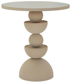 kortárs fém dohányzóasztal tükörlappal Ø45 cm – Dune