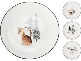 Winter Fawn porcelán desszert tányér, 19 x 2 cm
