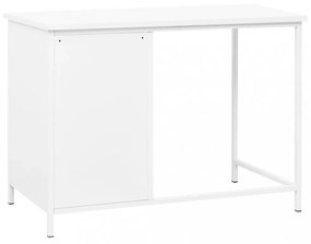 fehér acél ipari stílusú íróasztal fiókokkal 105 x 52 x 75 cm